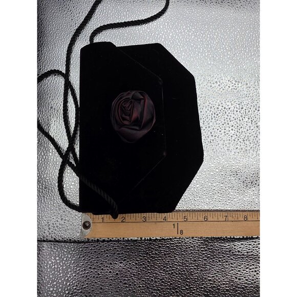 Vintage Black Velvet 3 in one Evening Clutch With Gold, Silver, Red Button Closu - Picture 11 of 13